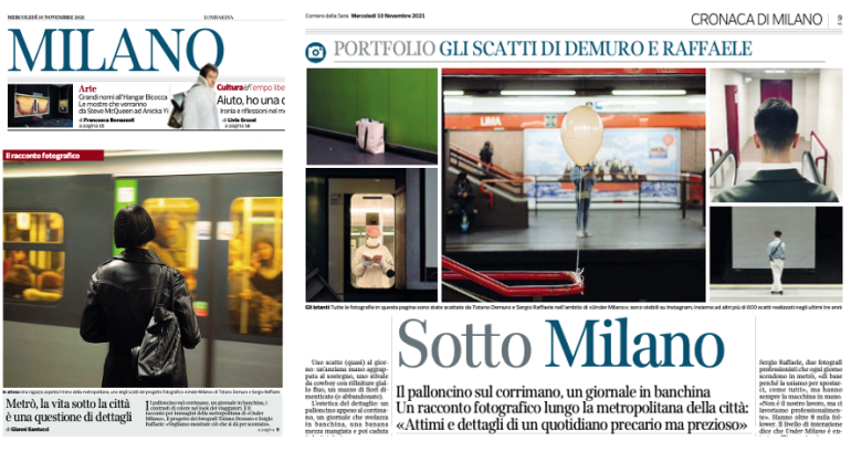 CORRIERE DELLA SERA - ED. MILANO - Sotto Milano. 

Articolo di Gianni Santucci.